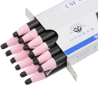 Universal Diamond brand Peel-Off China Markers/Grease Pencils for Glass, Cellophane, Vinyl, Metal, Etc. (12 Pencils) (Black)