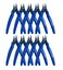 Small Wire Cutters 10 Pack- KAIHAOWIN 170 Wire Flush Cutters Wire Clippers Nippers Clean Cut Pliers Side Cutter Diagonal Cutting Pliers for Electronic Floral Heating Wire Model Sprue Soft Copper, Blue