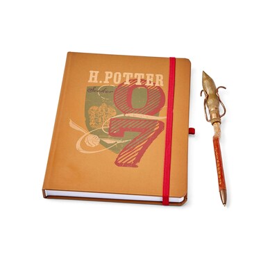 Harry Potter Quidditch Journal Diary with Firebolt Broom Pen - 192 Lined Pages - Valentine's Day &amp; Easter Basket Stuffer Gift for Kids, Teens &amp; Adults Who Love Books &amp; Movies - 8.5