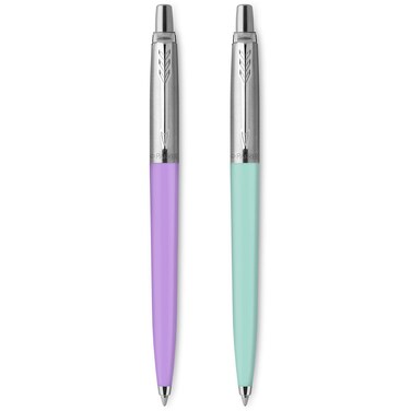 PARKER Jotter Originals Ballpoint Pen Pastel Collection   Mint and Purple 50s Finishes   Medium Point   Blue Ink   2 Count