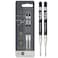 Parker Refill for Parker Retractable Gel Ink Roller Ball Pens, Medium Conical Tip, Black Ink, 2/Pack
