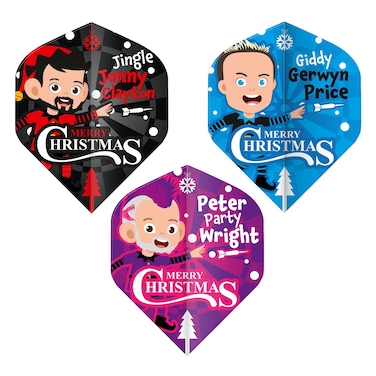 RED DRAGON Limited Edition Christmas 2022 Multi Pack Player Dart Flights - 3 Sets per Pack (9 Flights in Total)