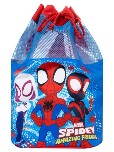 Marvel Spidey And His Amazing Friends Boys Swimming Bag   Spiderman Swim Bag   Boys Drawstring Bag   Blue One Size