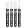 Stationery Island Liquid Chalk Pens White Markers for Blackboards Dry Erase Chalk Marker Pens Wipeable for Chalkboard, Window, Glass, Signs and Mirrors - 3mm Fine Bullet Nibs (White Pack of 4)