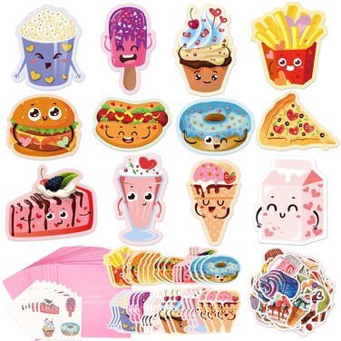 AOJOYS Valentines Day Cards for Kids, 36 Pack Kids Valentines Day Cards with Cute Temporary Tattoos, Pink Envelopes &amp; 80PCS Stickers, Valentines Cards for Classroom Exchange