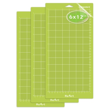ReArt Standard Grip Adhesive Cutting Mat 6 x 12 Inch For Expression Machine - 3 Pack