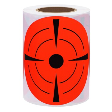 Hybsk Target Pasters 3 Inch Round Adhesive Shooting Targets - Target Dots - Fluorescent Red and Black (3 inch, Fluorescent Red)