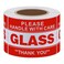HYBSK 2x3 inch Handle with Care Thank You Glass Stickers Adhesive Label 300 Per Roll (2x3 inch)