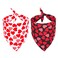 PTDECOR Valentine's Day Dog Bandana Reversible Triangle Bibs Scarf Valentine Day Bandanas for Medium Large Dogs (Valentine's Day, Large)