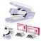 Deli Effortless Desktop Stapler, Heavy Duty Stapler, 40-50 Sheet Capacity, One Finger, No Effort, Includes 1500 Staples &amp; Staple Remover, Violet
