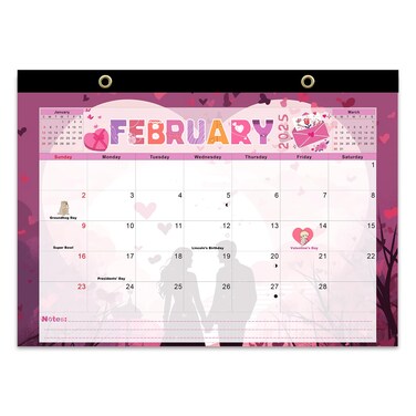 AECCN Desk Calendar 2025, Calendar 2025 from Jan. 2025 - Jun. 2026, Anti Ink Bleed and Transparent Cover, 17" x 12" Large Seasonal Desktop Calendar for Home &amp; Office Planning