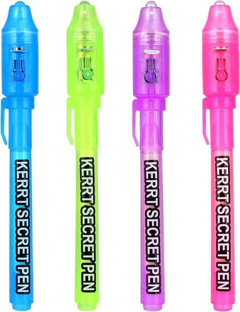 KERRT Invisible Ink Pen with UV Light Secret Message Pen Spy Pens Magic Invisible Markers Classroom Gifts for Students, Party Favors for Kids 8-12, Goodie Bag Stuffers for Kids