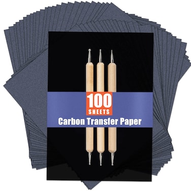 psler 100 Sheets Carbon Paper Sheets, Carbon Transfer Paper for DIY Woodworking, Canvas and Other Art Craft Surfaces(7.3 by 10 Inch)