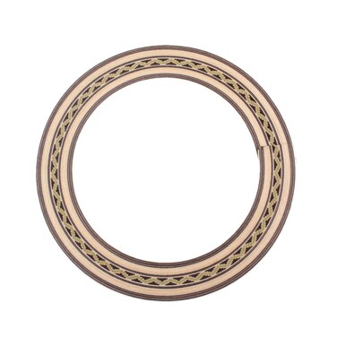 Exceart Guitar Inlay Sticker Ukulele Inlay Stickers Soundhole Rosette Decal Sticker Guitar Rosette Accessories Bass Guitar Wooden Guitar Rosette Bamboo Musical Instrument Classical