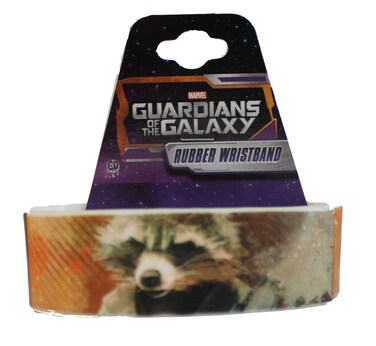Licenses Products Guardians of The Galaxy Movie Multi Rocket Rubber Wristband