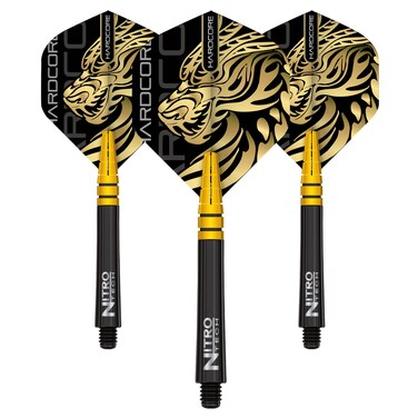 RED DRAGON Jonny Clayton Gold Hardcore Flight and Nitrotech Stem Combo