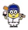Universal Minions Dave Playing Baseball Enamel PIN
