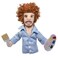 The Unemployed Philosophers Guild Bob Ross Plush Finger Puppet and Refrigerator Magnet