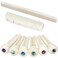 Blisstime 6 String Acoustic Guitar Bone Bridge Saddle and Nut and 6pcs Guitar Bone Bridge Pins Made of Real Bone