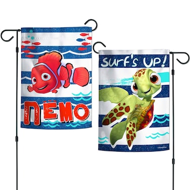 Disney Disney WinCraft Disney NEMO "SURF'S UP" Garden Flags 2 sided 12.5" x 18"WinCraft Disney NEMO "SURF'S UP" Garden Flags 2 sided 12.5" x 18", Multicolor, NA
