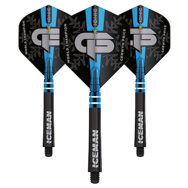 RED DRAGON Gerwyn Price Iceman World Champion Special Edition Flight and Black Stem Combo