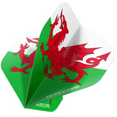 RED DRAGON Hardcore XT Wales Flag Dart Flights