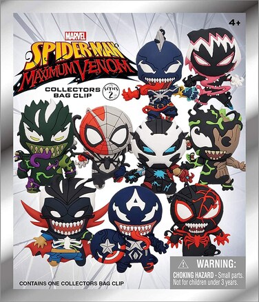 Marvel Venom Classic Series 2-3D Foam Bag Clip in Blind Bag