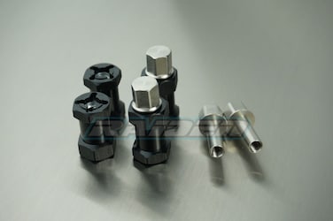 Raidenracing Aluminum Alloy 12mm X 20mm Widen Wheel Hub Hex Drive Adaptor for RC Crawler SCX10 F350 Wraith Black