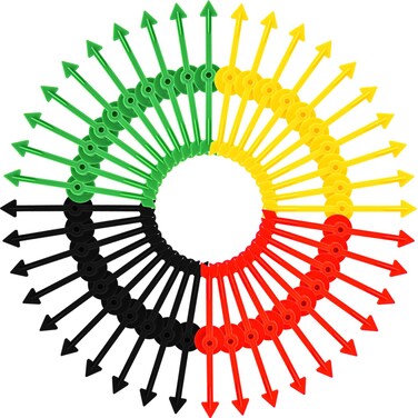 Tatuo 40 Pieces 4 Inch Game Spinner Plastic Arrow Spinners Board Magnetic Arrow Toys for Party School Home Usingboard Spinner 4 Colors