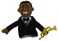 The Unemployed Philosophers Guild Louis Armstrong Plush Finger Puppet and Refrigerator Magnet