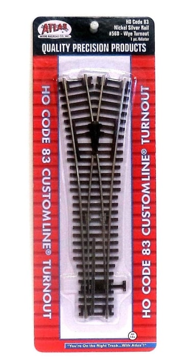Code 83 Nickel Silver Wye Turnout HO Scale Atlas Trains