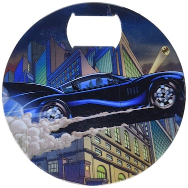 Batman Car Chase Stainless Steel Super Hero Coaster Bottle Opener
