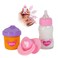Adora Baby Doll Accessories Magic Sippy Set 3-Piece Set Comes with a Pacifier and Magic Baby Doll Bottles with Disappearing Milk and Orange Juice, Birthday Gift For Ages 2 and Up