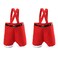 MSQ 2PCS Christmas Decorations Gift Bags Candy Bags Santa Pants Style Lovely Treat Bags for Wedding Holiday New Year Gift