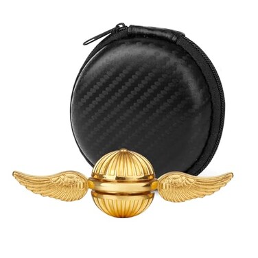 Umnodobn Gold Fidget Spinner Magic Orb Anxiety Toys Stress Relief Reducer Spin Fidgets Hand Bearing Tri Spinner Finger Spinners Toy Focus Fidgeting Restless Novelty Gift for Adults Kids