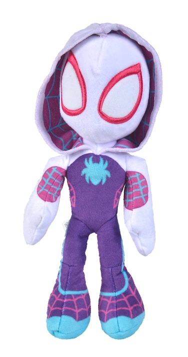Spiderverse Ghost Spider Action Figure 25 cm Soft Toy with Glow in The Dark Eyes