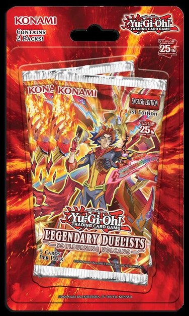 Yu-Gi-Oh! Legendary Duelist -Soulburning Volcano, Blister Booster Pack, 2X 5 Cards per Pack, English Edition (3)