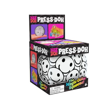 Schylling NeeDoh Press-Doh - Sensory Squeeze Toy - Satisfying Dough Filling - 2.5" Wide - Color May Vary (Pack of 1)