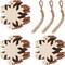 Tatuo 30 Pieces Wooden Snowflake Cutouts Christmas Wood Snowflake Decorations with 30 Pieces Twine Ropes for Crafts Christmas Ornaments