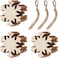 Tatuo 30 Pieces Wooden Snowflake Cutouts Christmas Wood Snowflake Decorations with 30 Pieces Twine Ropes for Crafts Christmas Ornaments
