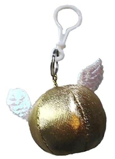 Original Harry Potter Metallic Plush Golden Snitch with Opalescent Wings and Removable Soft Plastic Clip