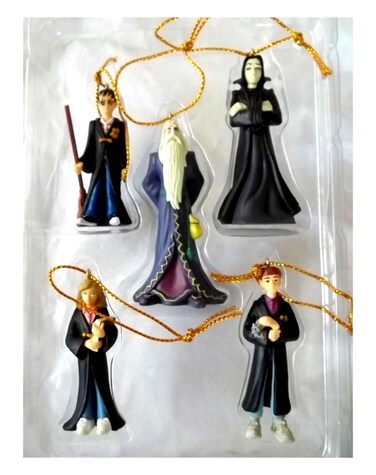Harry Potter Miniature Hanging Ornaments Set of 5 by Enesco 2001