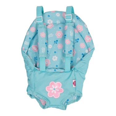ADORA Baby Doll Carrier with Adjustable Straps and Machine Washable Material, Fits Dolls &amp; Stuffed Animals Up to 20 inches, Birthday Gift for Ages 2+ - Flower Power