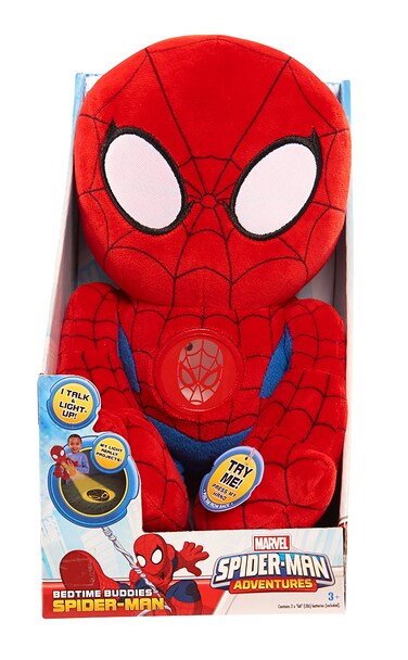 Just Play Marvel Sha Bedtime Buddies Spider Man Plush