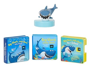 Little Tikes Story Dream Machine Big Shark, Little Shark Story Collection, Storytime, Books, Random House, Audio Play Character, Gift and Toy for Toddlers and Kids Girls Boys Ages 3+ Years