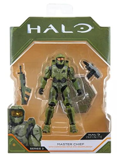 Halo Infinite World of Halo 4" Figures Series 1 2 3 4 Collection (Choose Figure) (Master Chief (w/ Commander Rifle + Grappleshot))