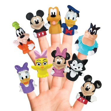 Disney Mickey &amp; Friends 10 Piece Finger Puppet - Party Favors, Educational, Bath Toys, Story Time, Floating Pool Toys, Beach Toys, Finger Toys, Playtime