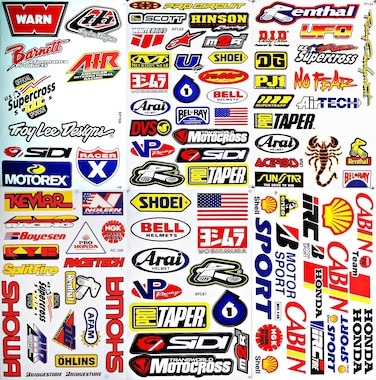 Dirt Bike Motorcycles Supercross Motocross ATV Lot 6 vinyl decals stickers D6015