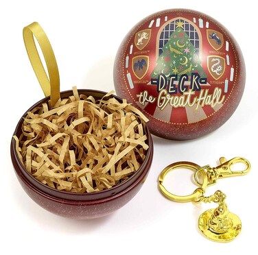 Harry Potter Official Deck The Great Hall Christmas Holiday Ornament with Sorting Hat Keyring Inside