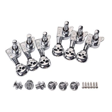 Exceart 1 Set Guitar Tuning Pegs Halloween Guitar Peg Electric Guitar Accessories Acoustic Guitar Tuner Guitar Accesories Left Right Tuner Bass Guitar Ukelele Tuner Skull 6r Oud